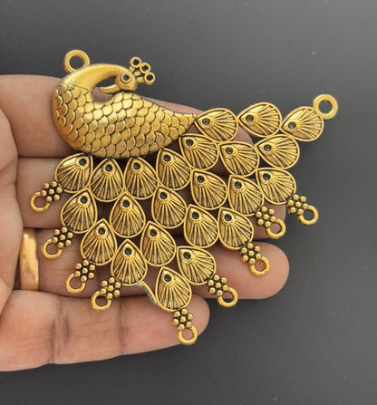 Elegant Antique Peacock Pendant