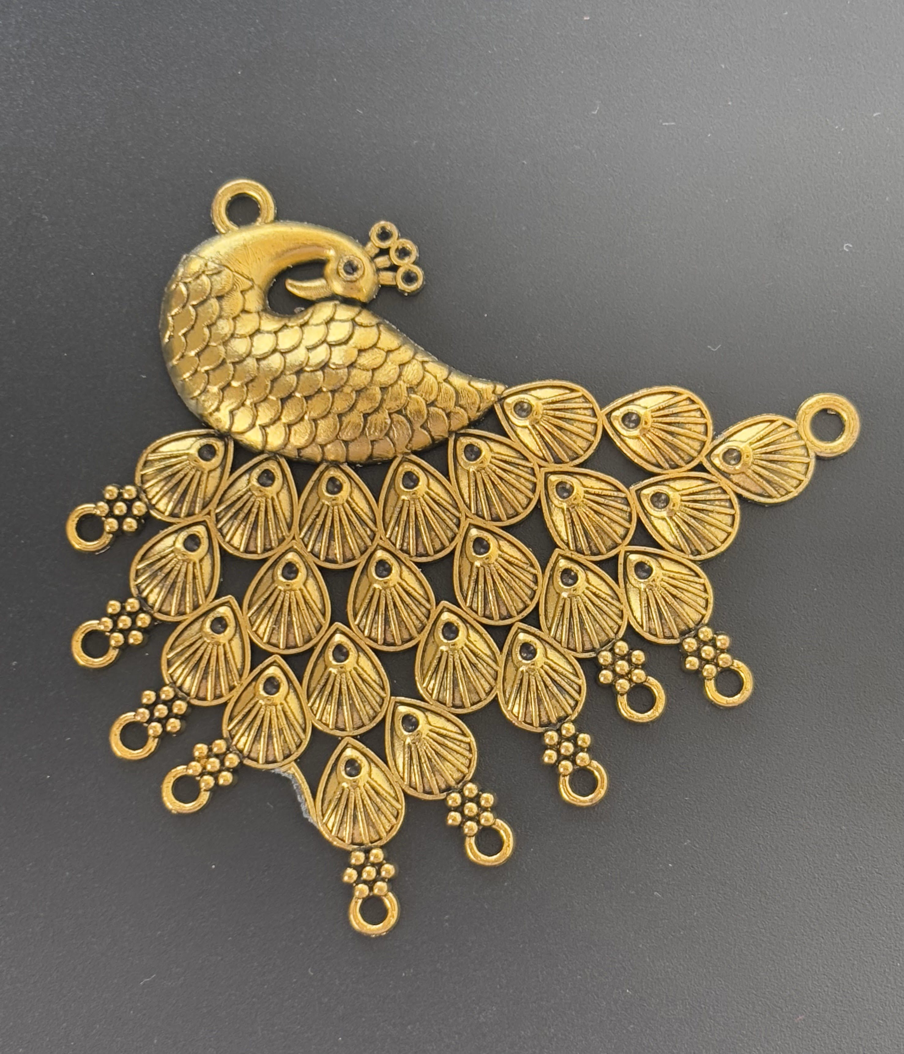 Elegant Antique Peacock Pendant