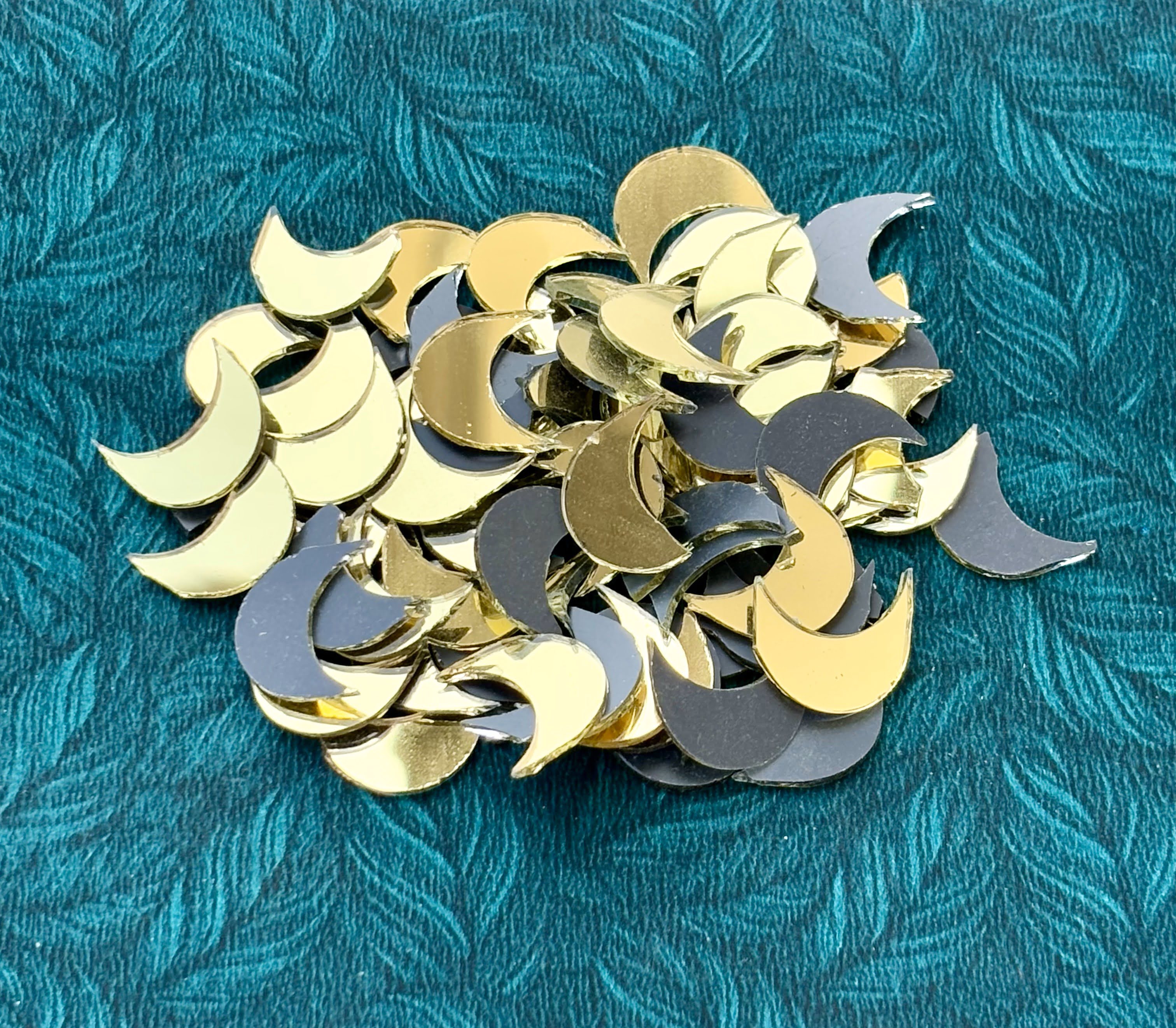 Gold Fancy Shape - Half Moon Cut Mirrors