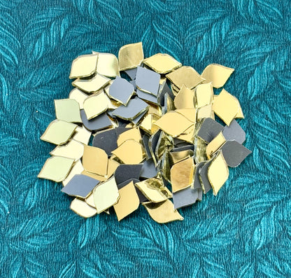 Gold Fancy Shape - S Cut Mirrors Small