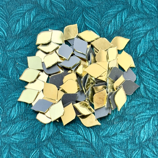 Gold Fancy Shape - S Cut Mirrors Small