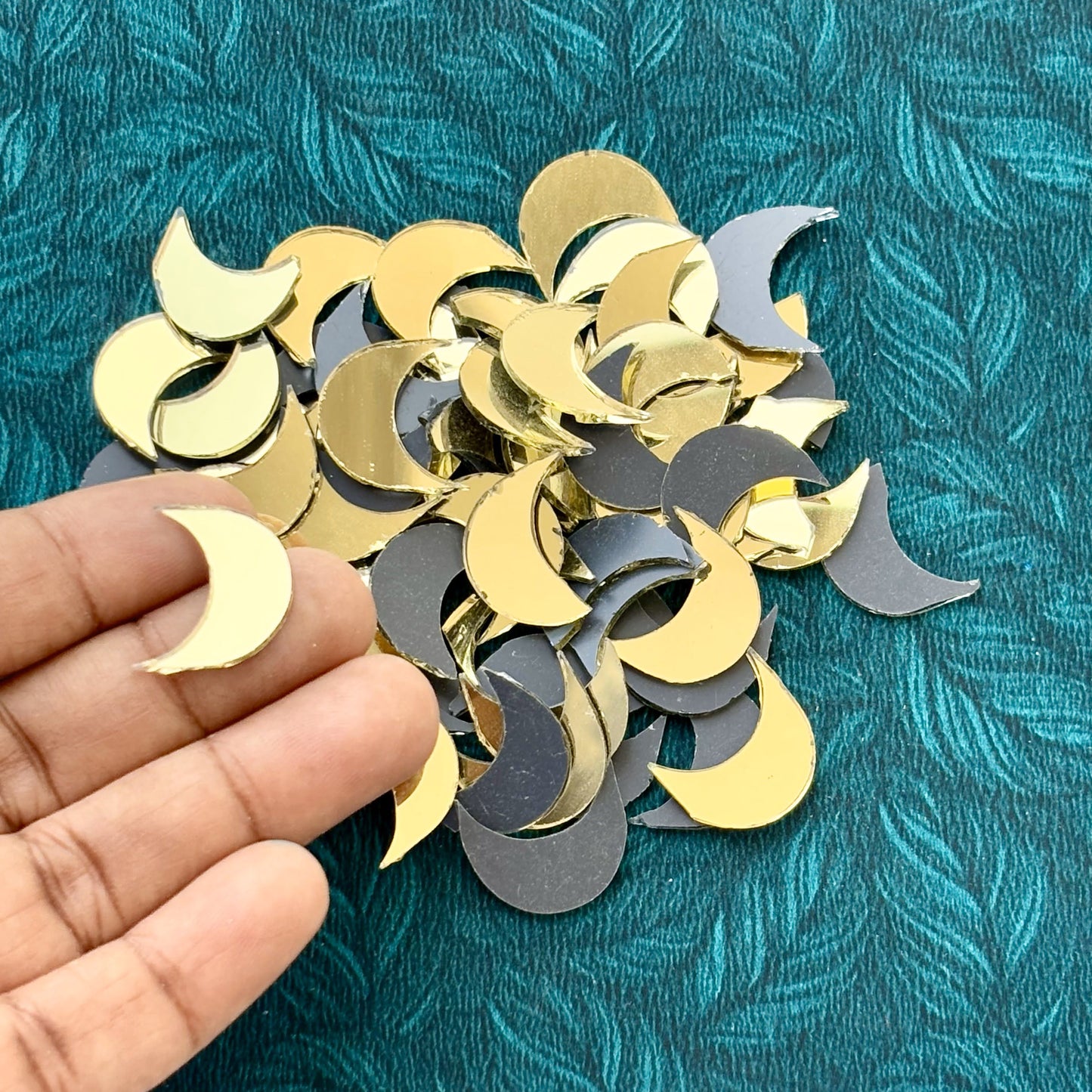 Gold Fancy Shape - Half Moon Cut Mirrors