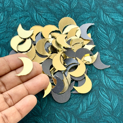 Gold Fancy Shape - Half Moon Cut Mirrors