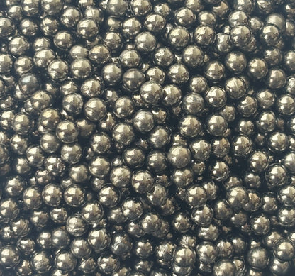 Gunmetal Metallic Round Decoration Beads - Non-Hole Craft and Filler Supplies