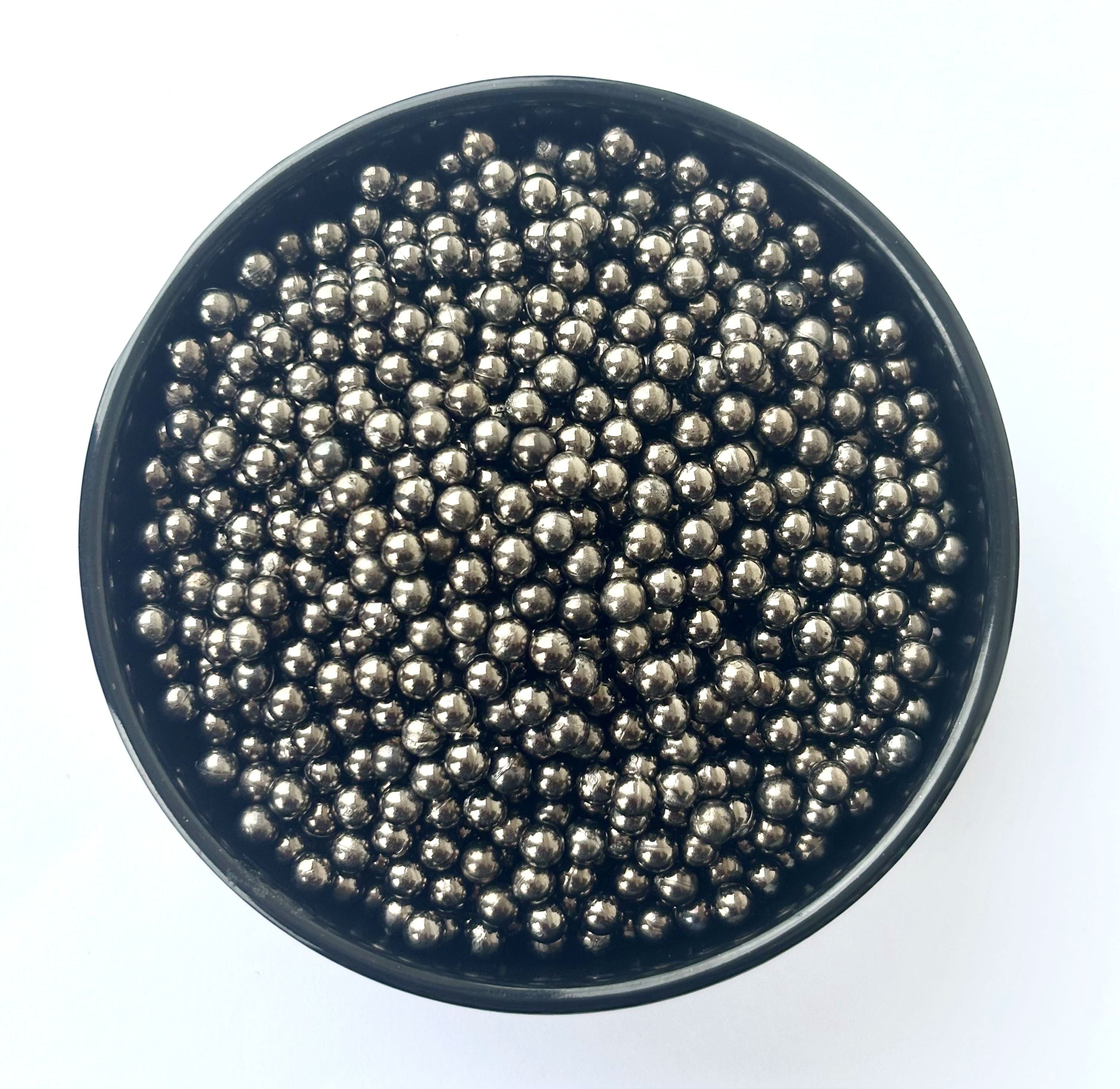 Gunmetal Metallic Round Decoration Beads - Non-Hole Craft and Filler Supplies