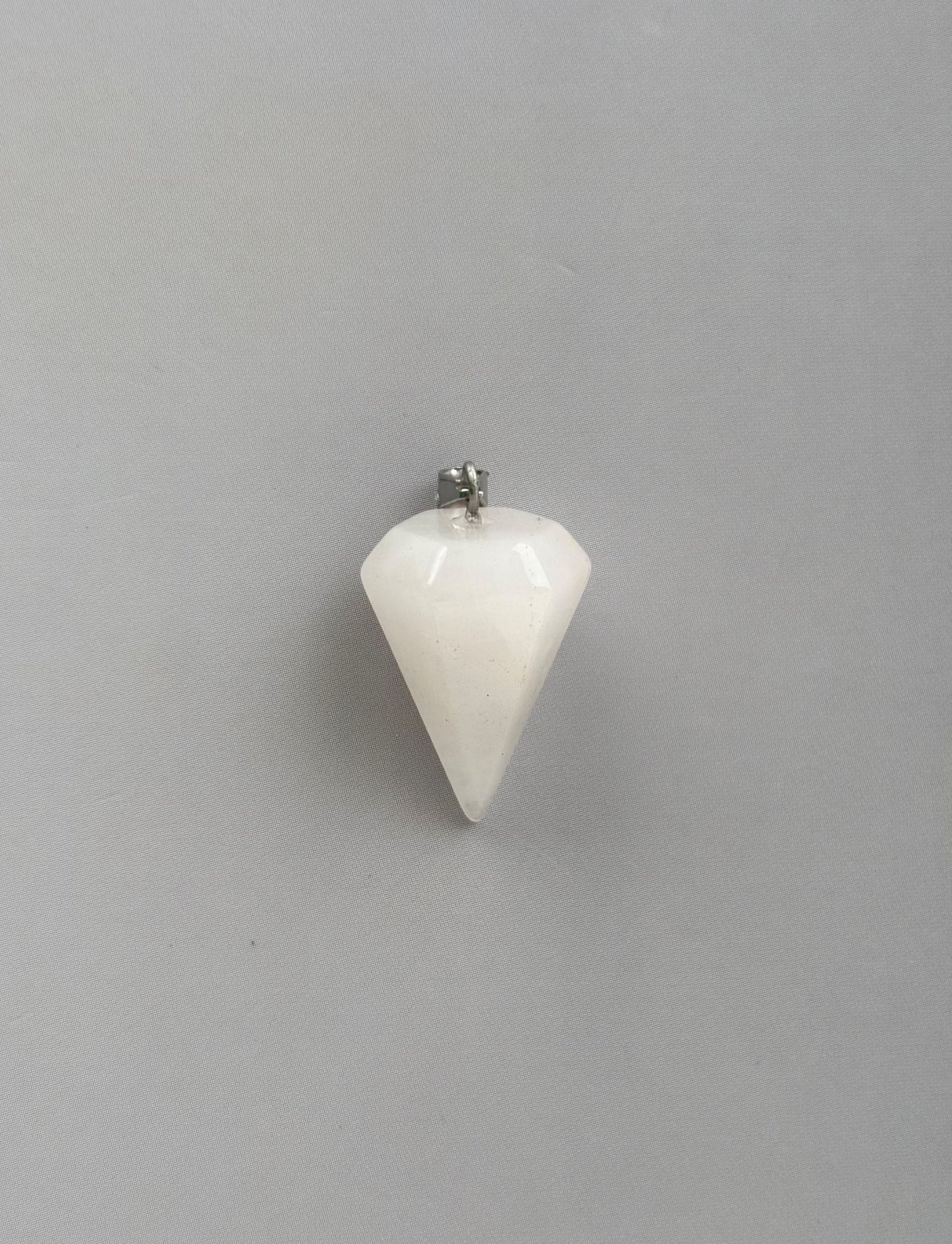 White Quartz Hexagonal Cone Shaped Pendant