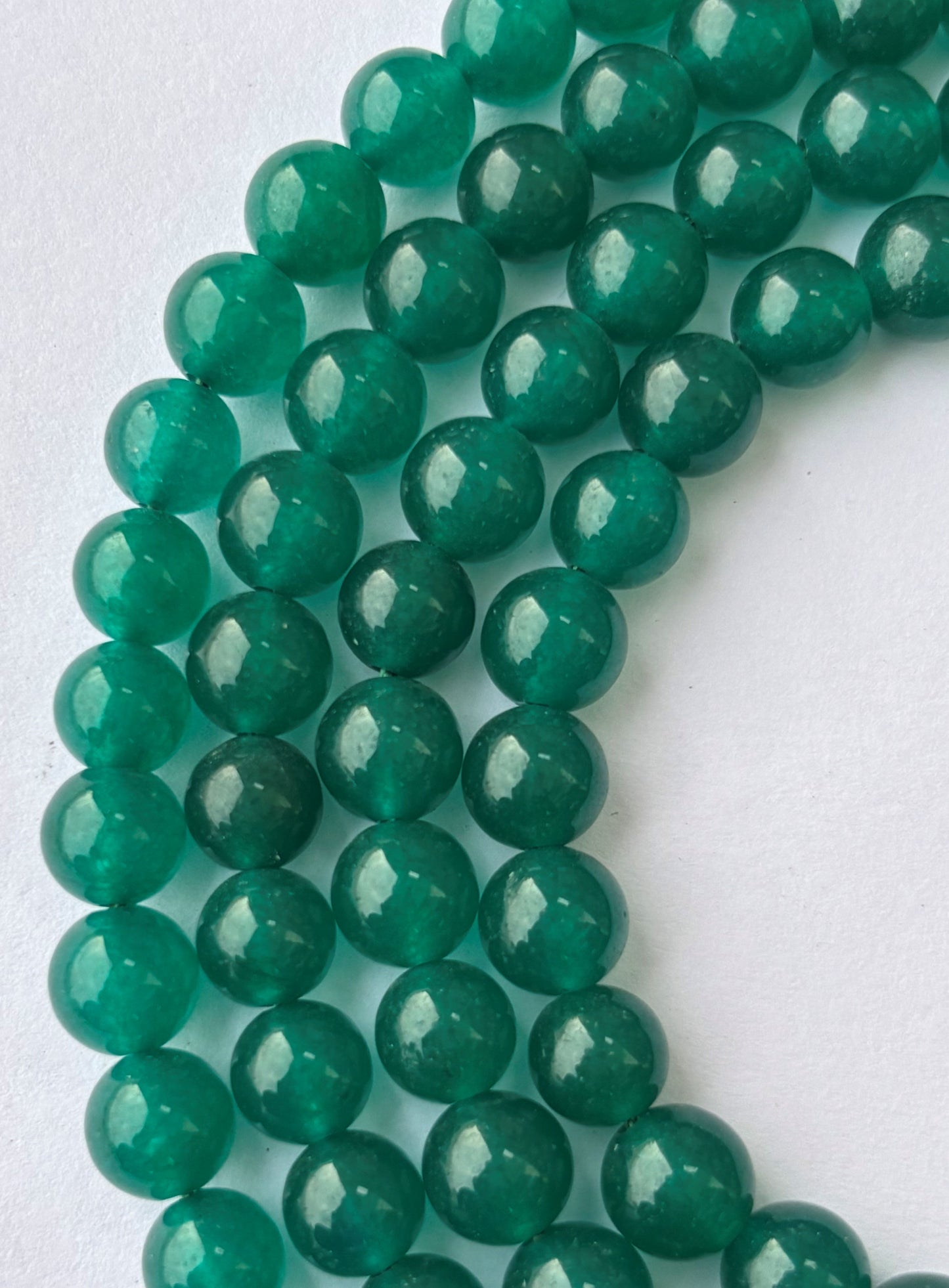 Natural Dark Green Jade Round Beads for Jewelry Making