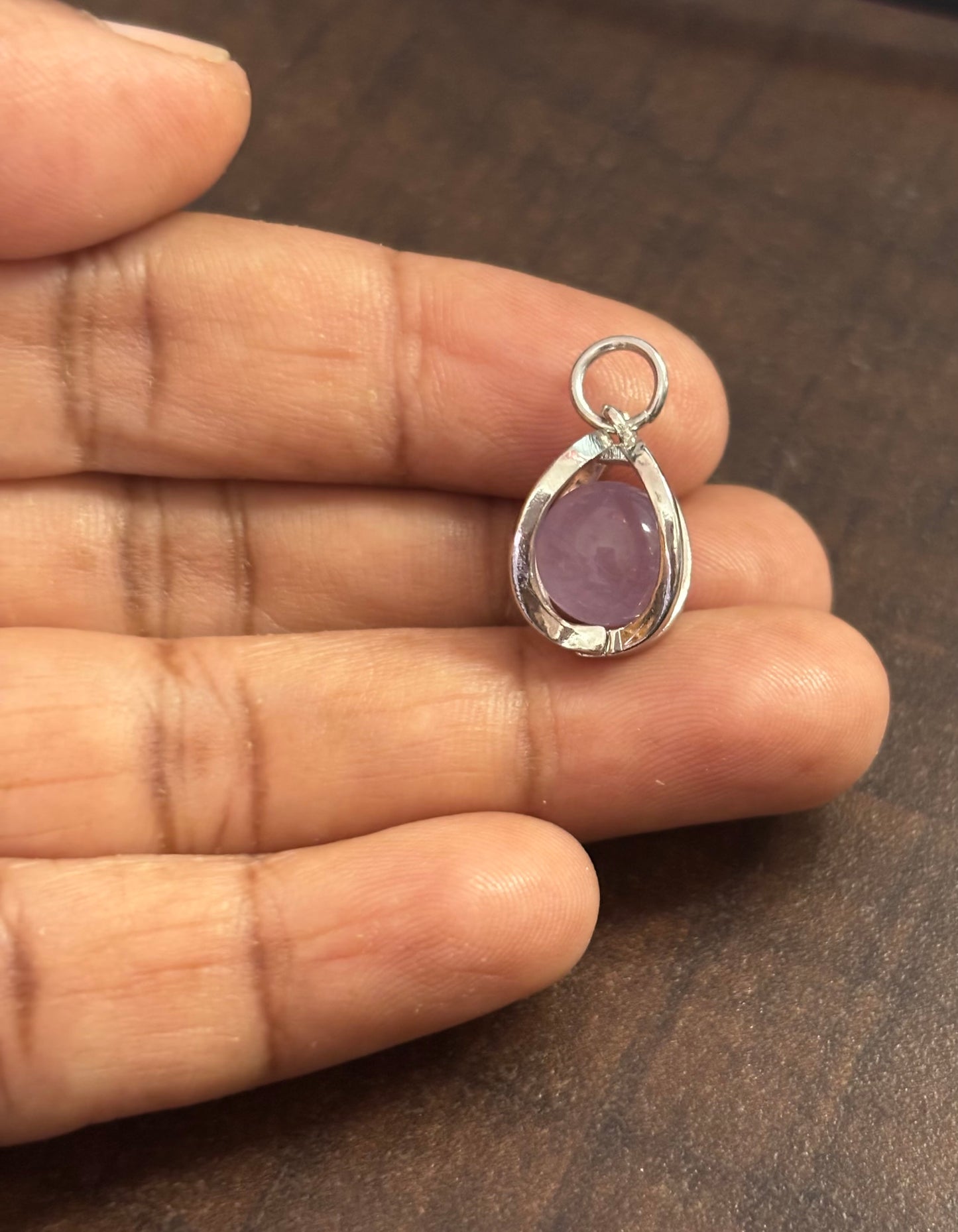 Tiny Amethyst Teardrop Pendant
