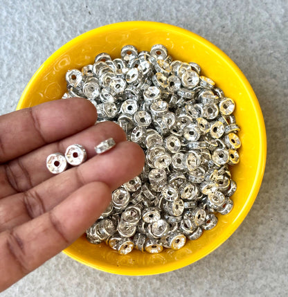 Sparkling Rhinestone Spacer Beads