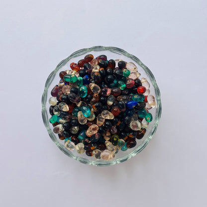 Opaque Mixed Color Drop Shape Glass Beads