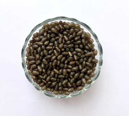 Opaque Brown Oval Beads