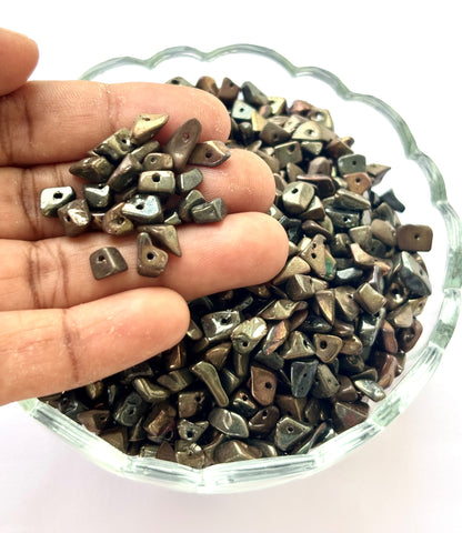 Bronze Irregular Shaped Glass Beads