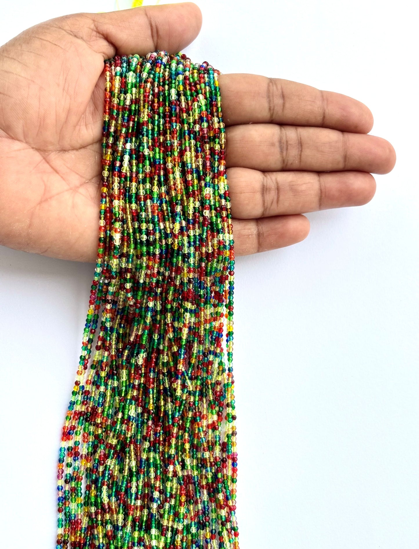 Multi-Color Faceted Hydro Beads - Vibrant Gemstone Strands for Jewelry Making