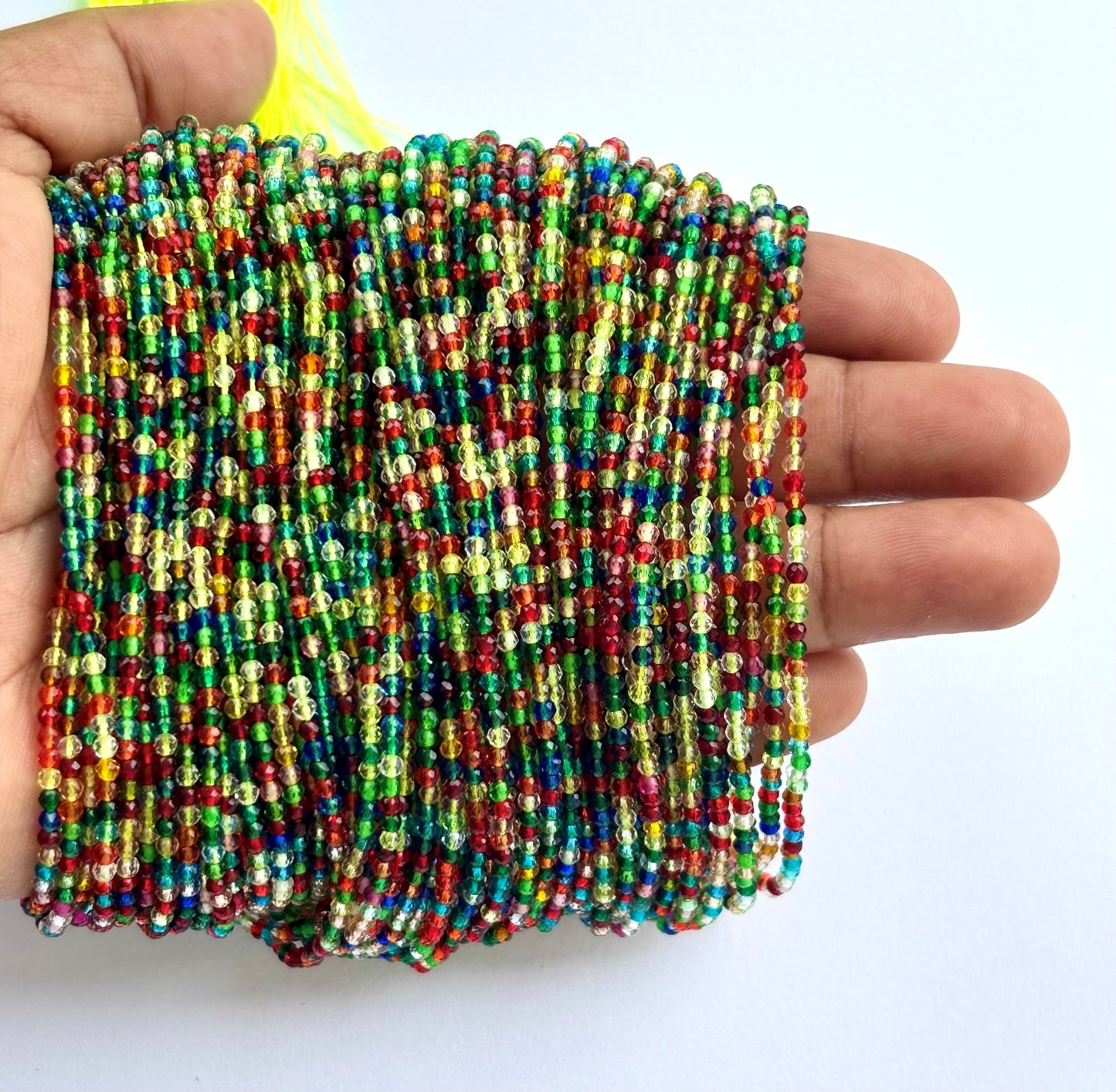 Multi-Color Faceted Hydro Beads - Vibrant Gemstone Strands for Jewelry Making