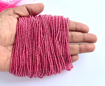 Deep Pink Faceted Hydro Beads - Vibrant Gemstone Strands for Jewelry Making