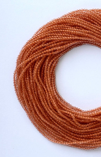 Light Peach Faceted Hydro Beads - Vibrant Gemstone Strands for Jewelry Making