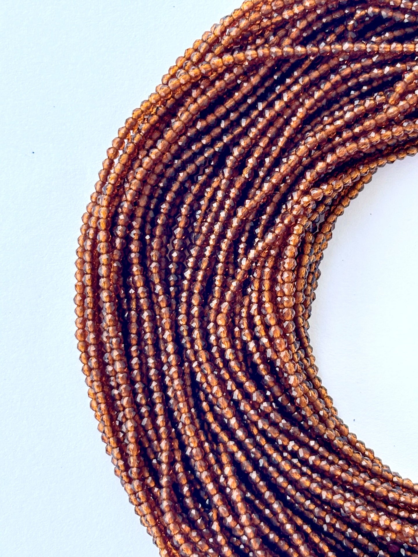 Rich Brown Faceted Hydro Beads - Vibrant Gemstone Strands for Jewelry Making