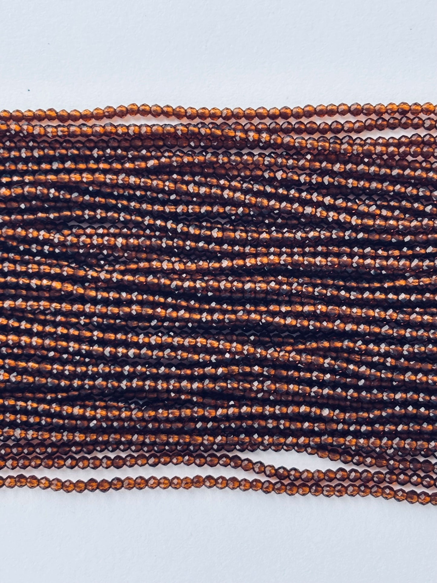 Rich Brown Faceted Hydro Beads - Vibrant Gemstone Strands for Jewelry Making