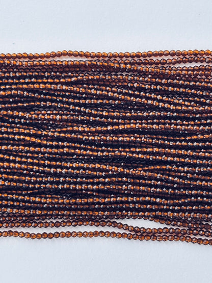 Rich Brown Faceted Hydro Beads - Vibrant Gemstone Strands for Jewelry Making