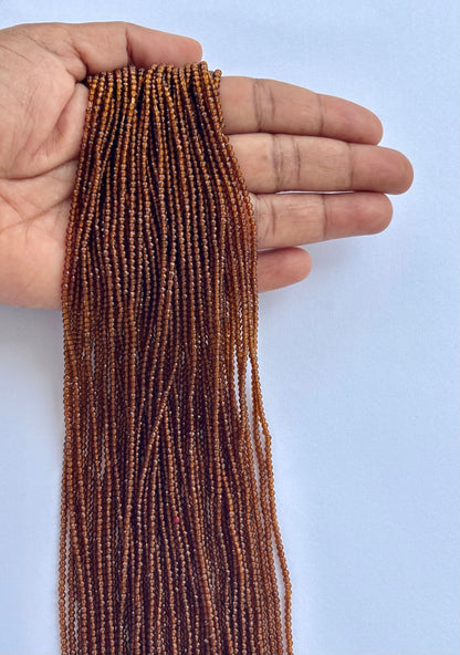 Rich Brown Faceted Hydro Beads - Vibrant Gemstone Strands for Jewelry Making