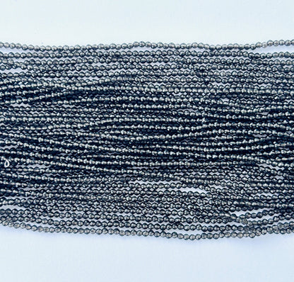 Smoky Grey Faceted Hydro Beads - Vibrant Gemstone Strands for Jewelry Making