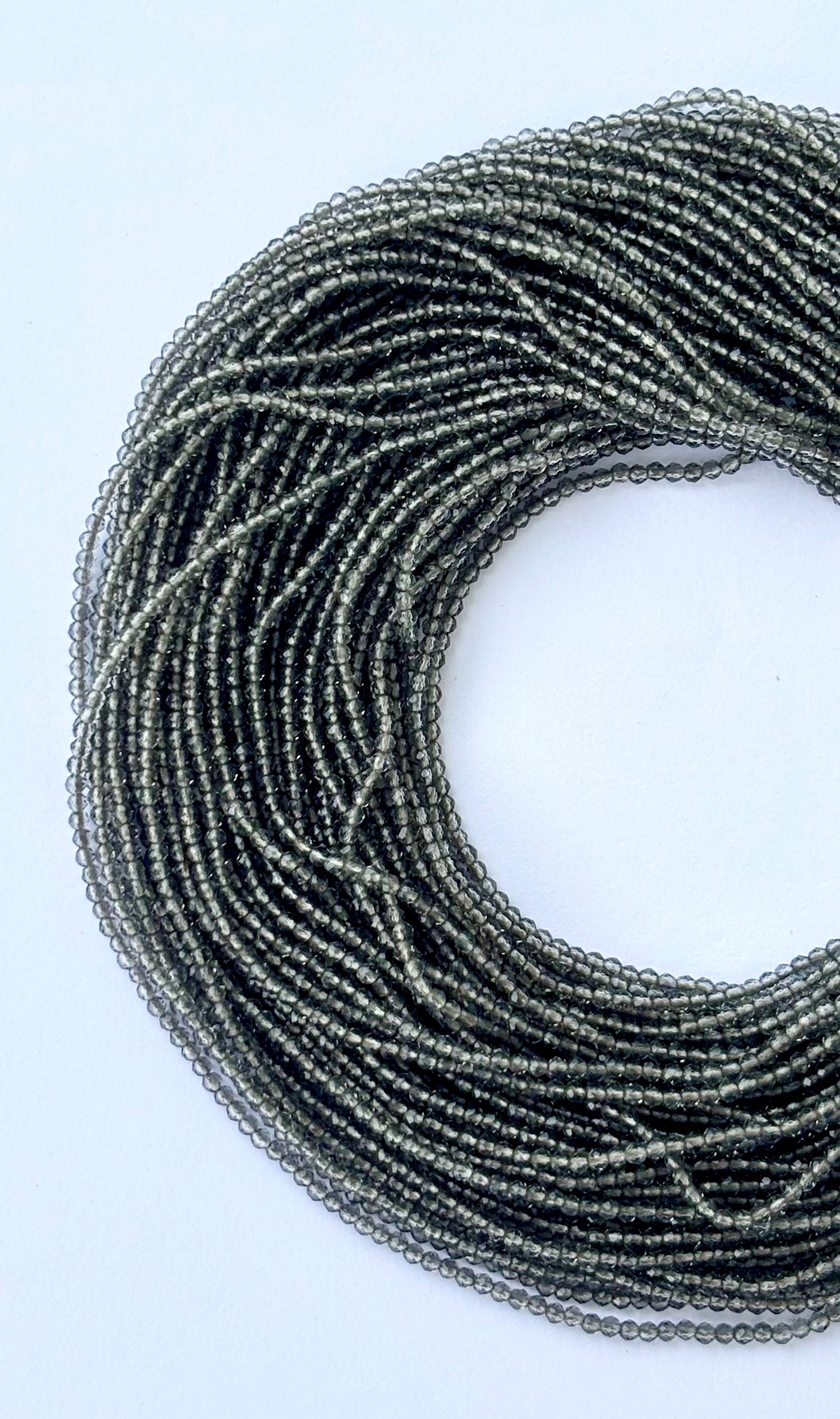 Gunmetal Grey Faceted Hydro Beads - Vibrant Gemstone Strands for Jewelry Making