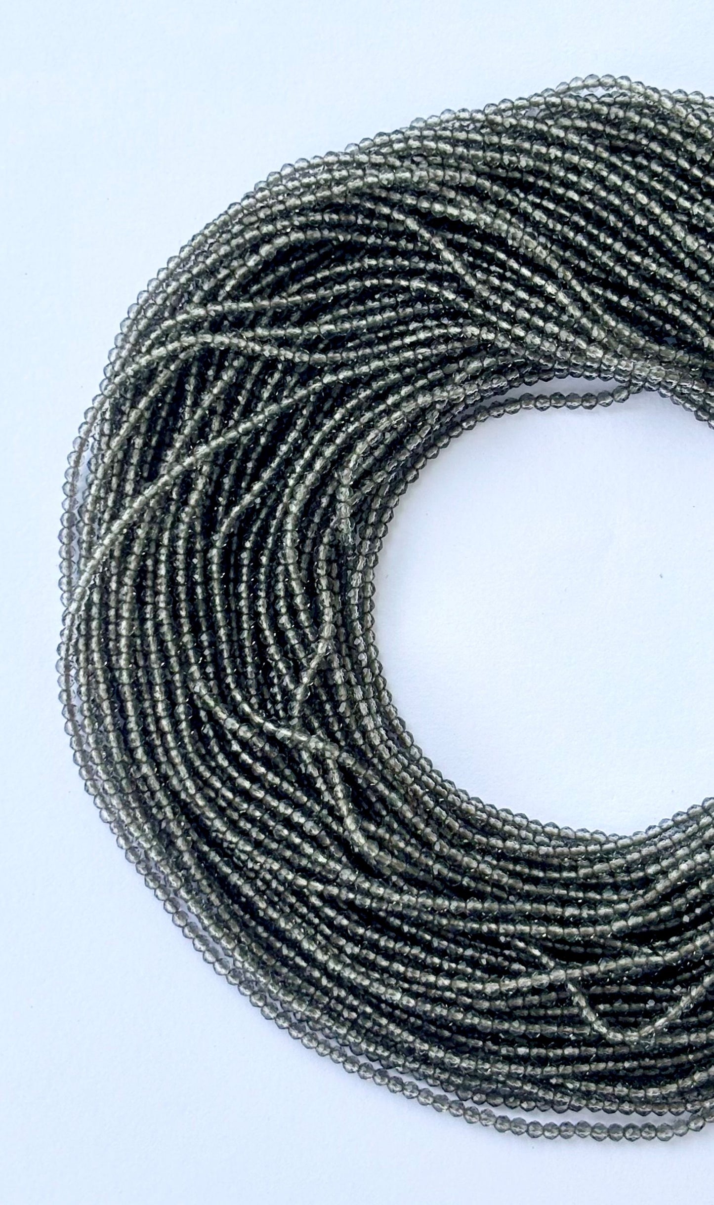 Gunmetal Grey Faceted Hydro Beads - Vibrant Gemstone Strands for Jewelry Making