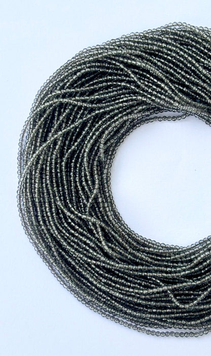 Gunmetal Grey Faceted Hydro Beads - Vibrant Gemstone Strands for Jewelry Making