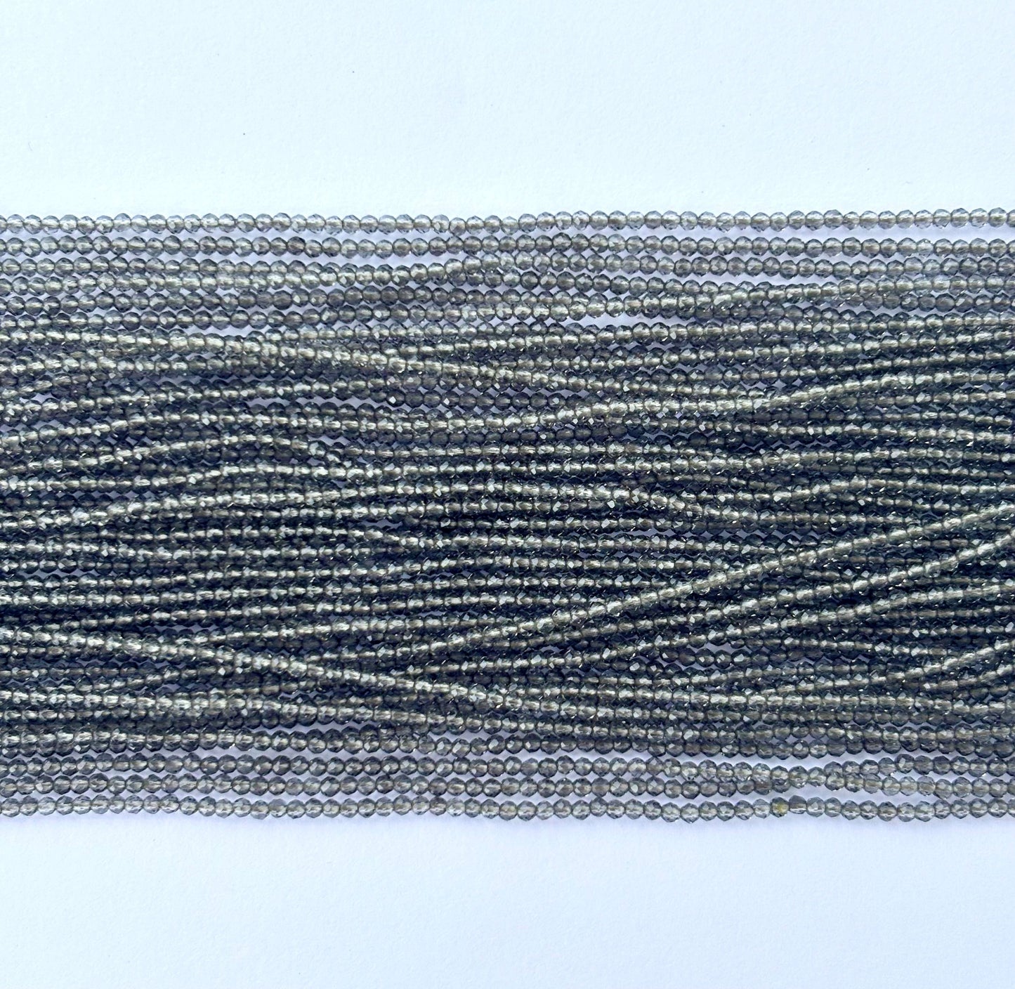 Gunmetal Grey Faceted Hydro Beads - Vibrant Gemstone Strands for Jewelry Making