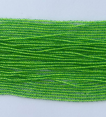 Lime Green Faceted Hydro Beads - Vibrant Gemstone Strands for Jewelry Making