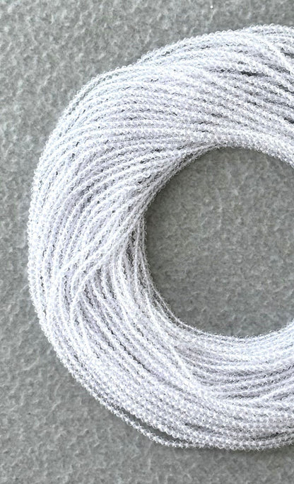 Clear White Faceted Hydro Beads - Vibrant Gemstone Strands for Jewelry Making