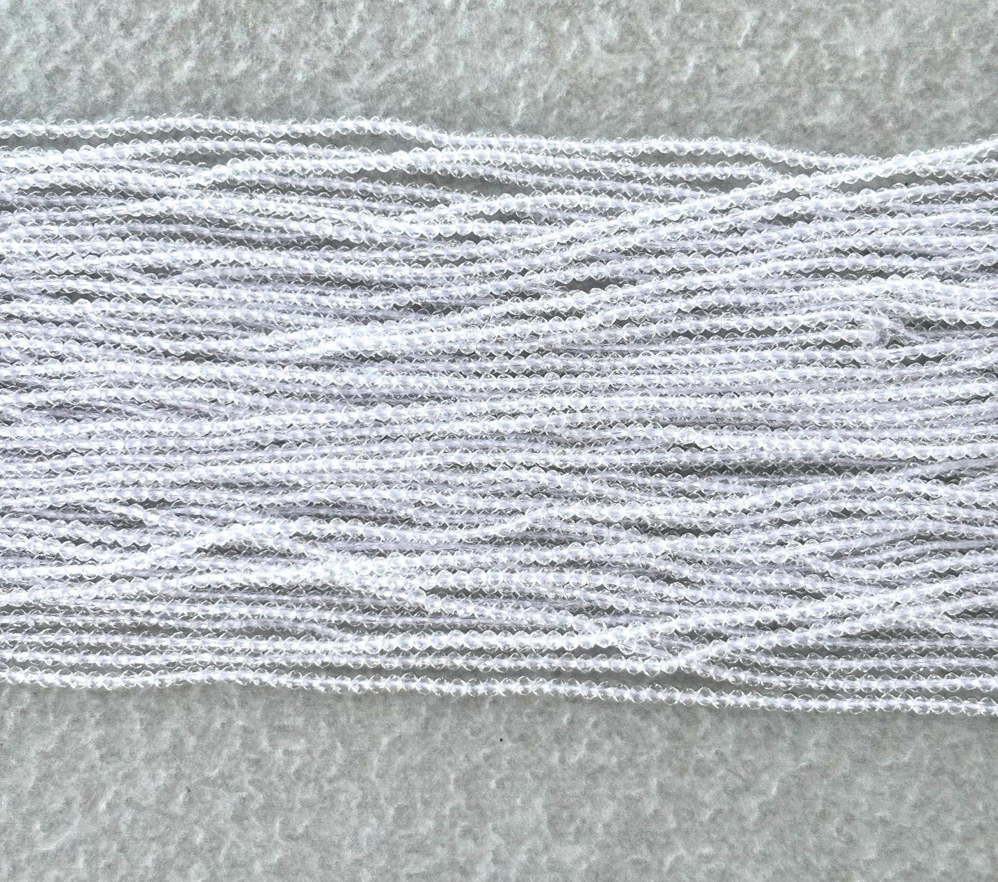 Clear White Faceted Hydro Beads - Vibrant Gemstone Strands for Jewelry Making