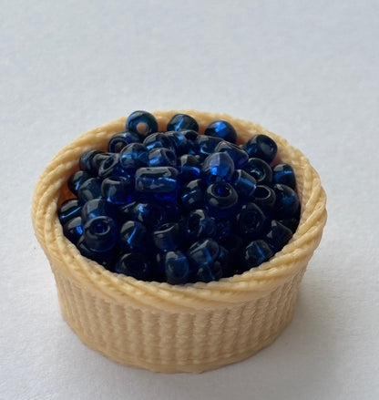 Translucent Navy Blue Indian Seed Beads
