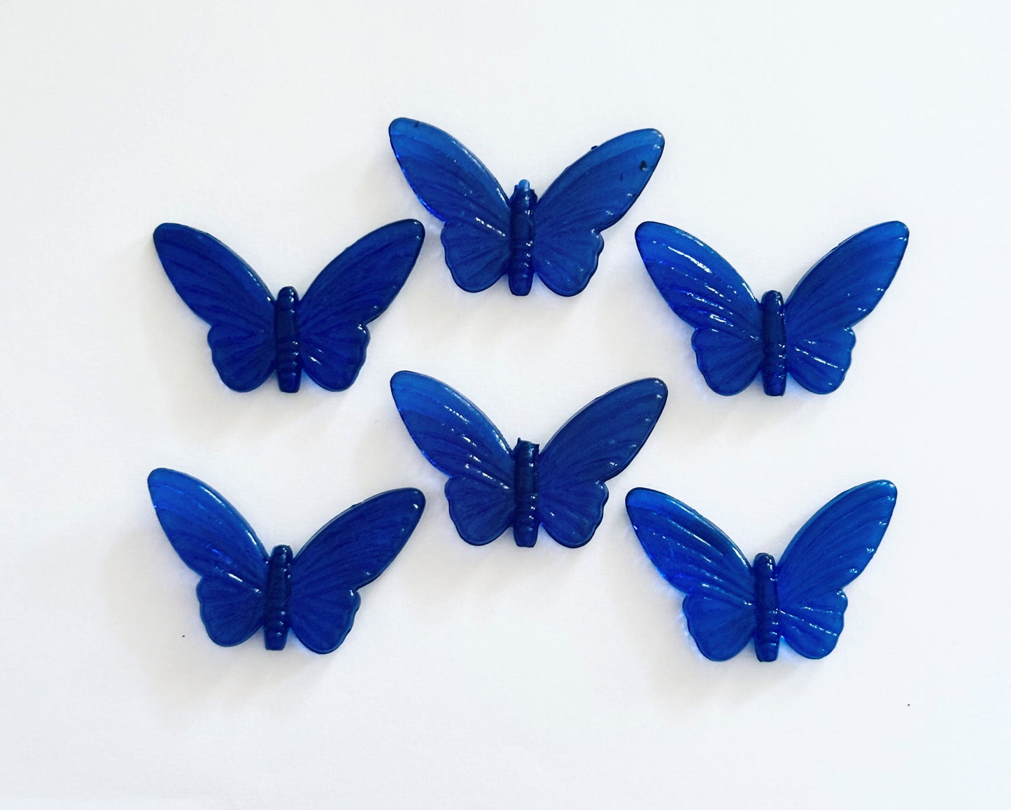 Royal Blue Butterfly Acrylic Charm Beads