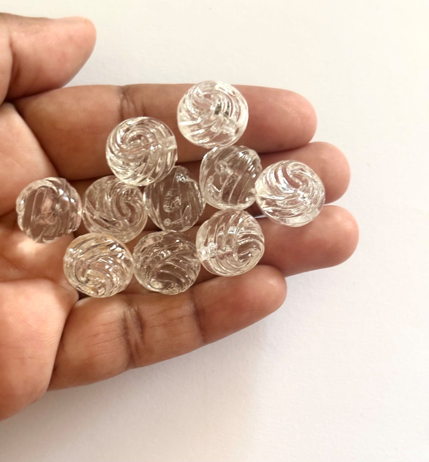 Clear Swirl Acrylic Beads