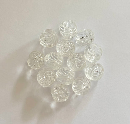 Clear Swirl Acrylic Beads