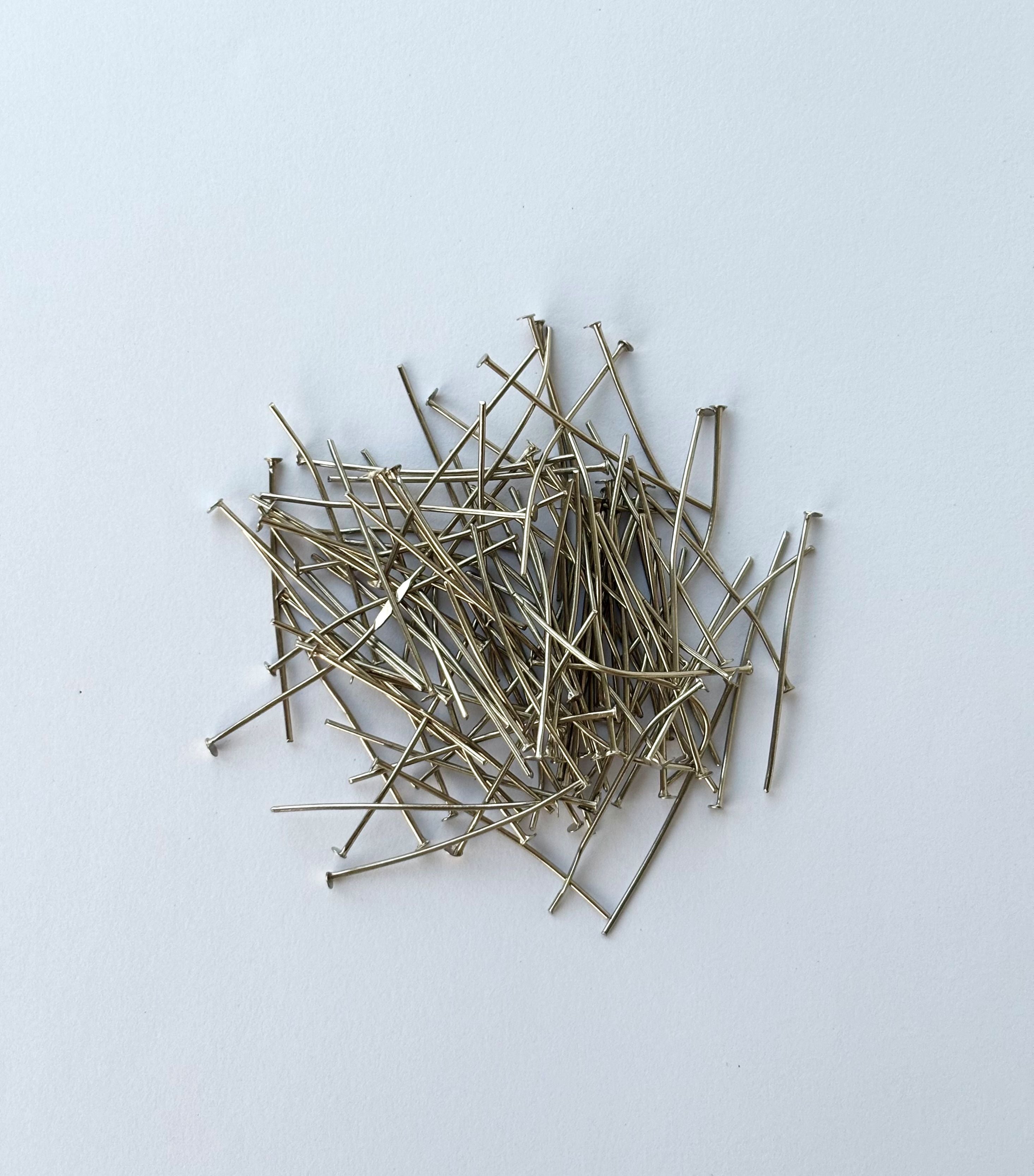 Nickel Flat Head Pins for Jewelry Making and Crafting