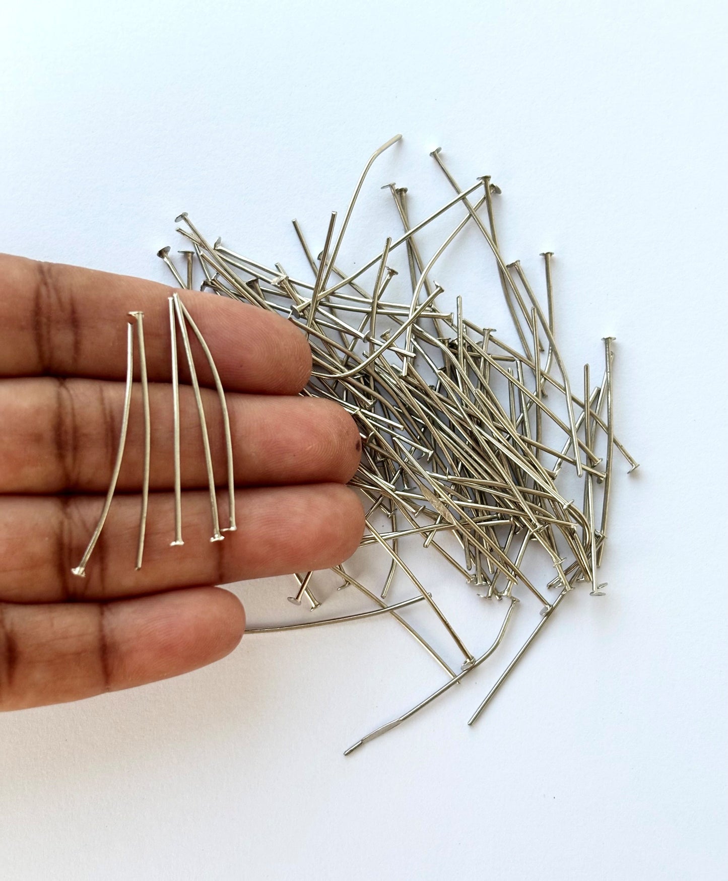 Nickel Flat Head Pins for Jewelry Making and Crafting