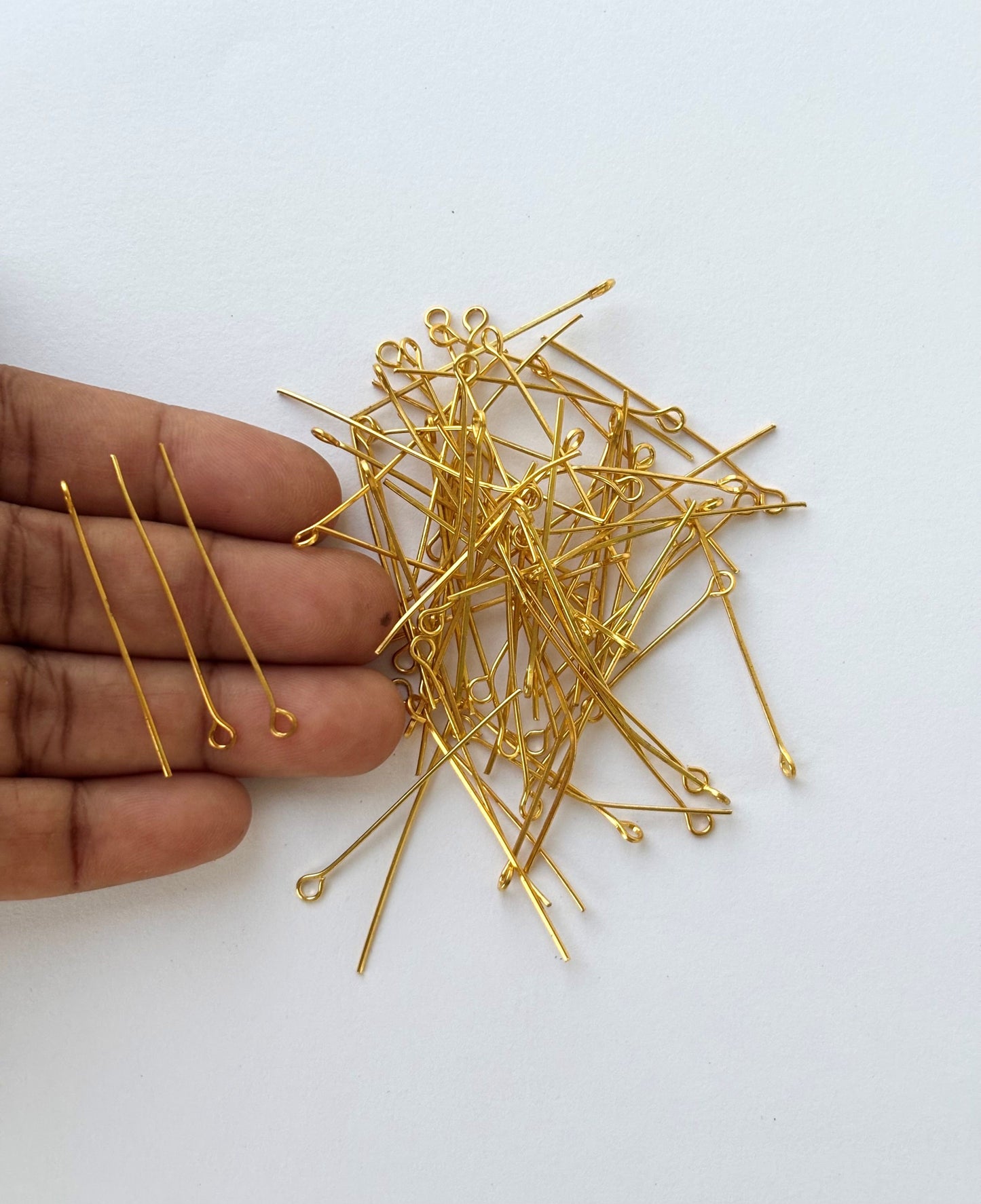 Gold Eye Pins for Creating Jewelry Links