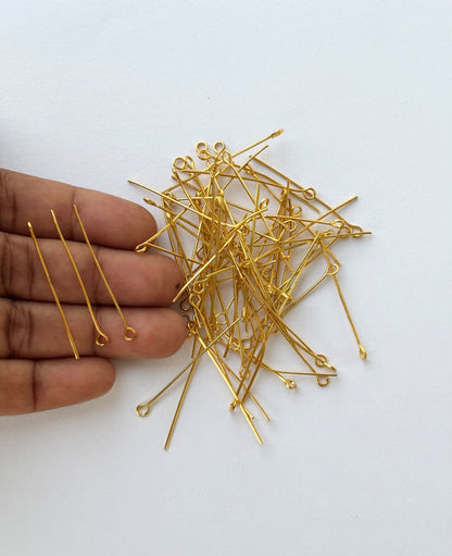 Gold Eye Pins for Creating Jewelry Links