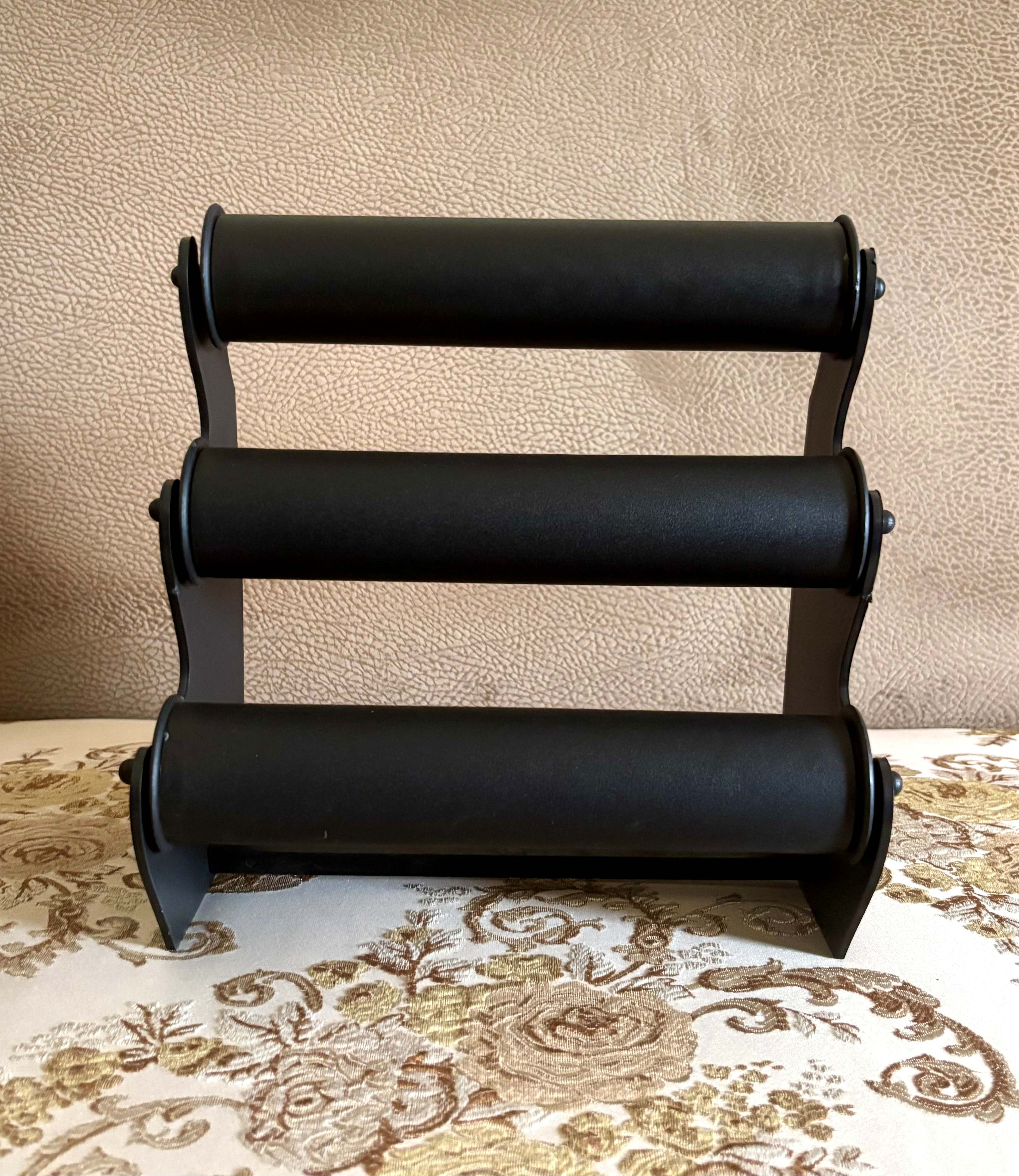 Three Tier Black Bracelet Holder and Jewelry Display Stand