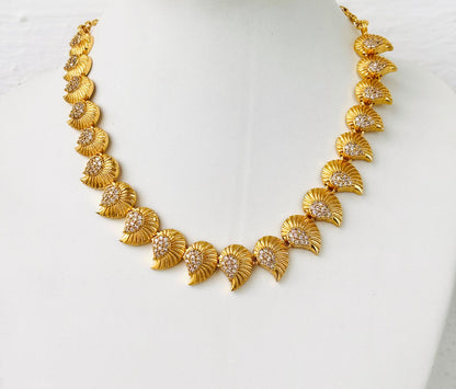 Gold Plated AD Mango Necklace