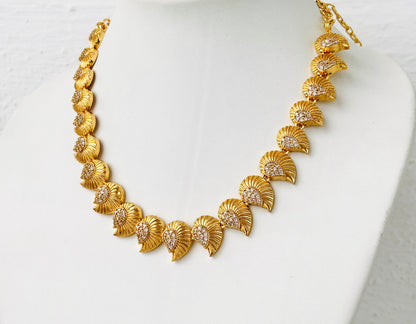 Gold Plated AD Mango Necklace