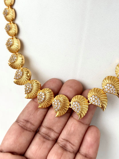 Gold Plated AD Mango Necklace