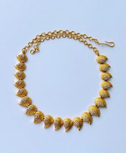 Gold Plated AD Mango Necklace