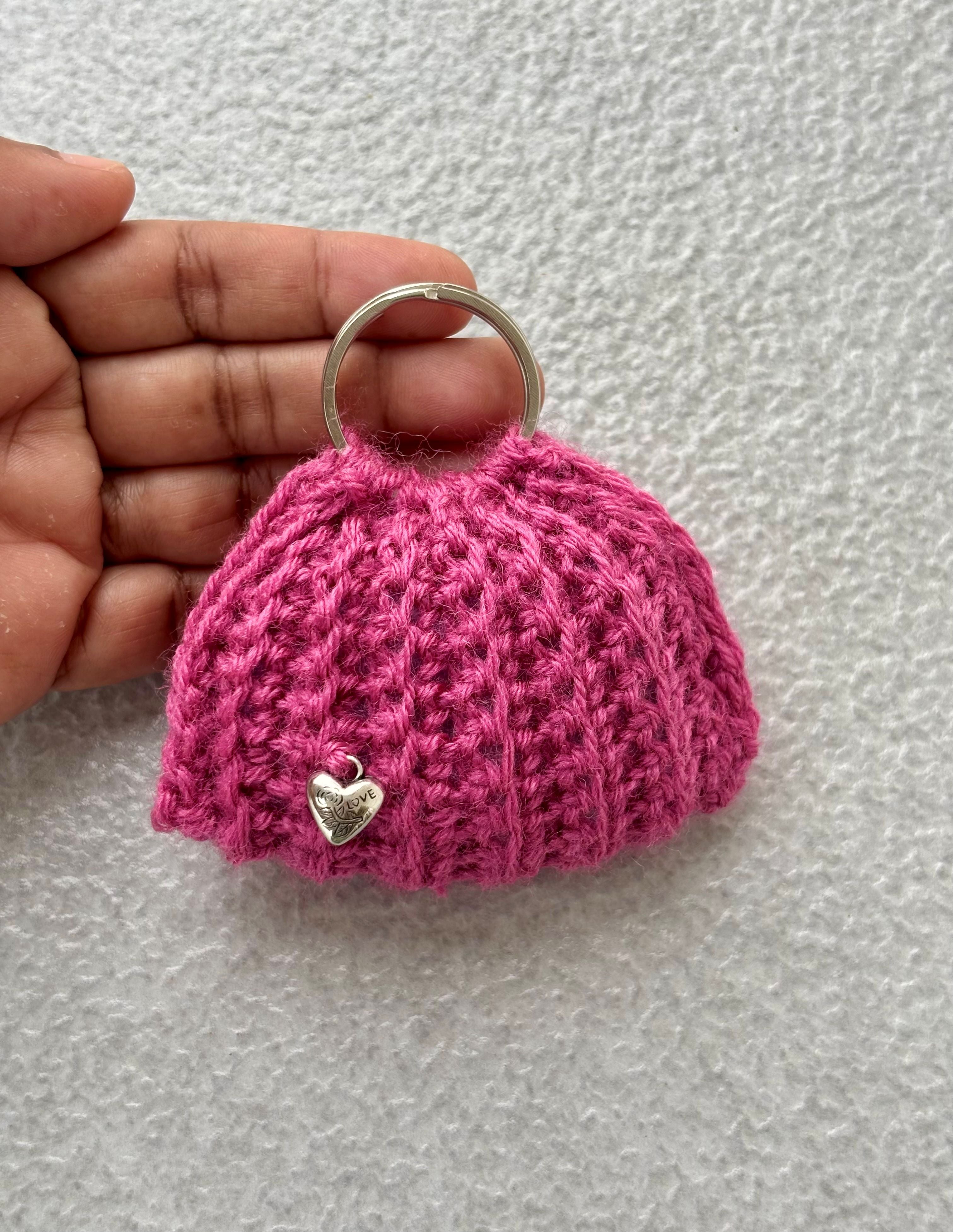 Hot Pink Purse with Heart Charm