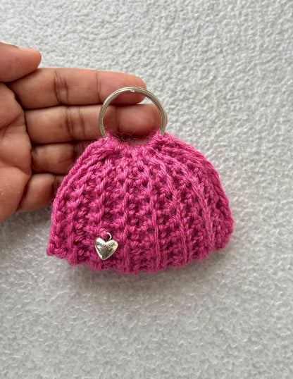 Hot Pink Purse with Heart Charm