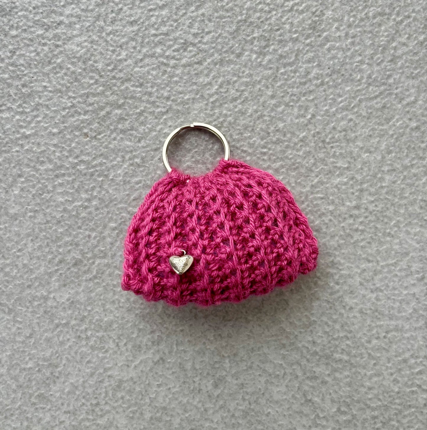 Hot Pink Purse with Heart Charm