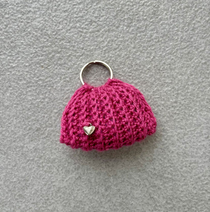 Hot Pink Purse with Heart Charm
