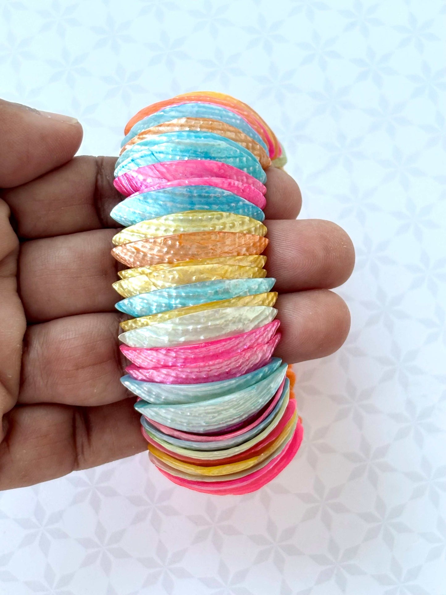Multi-Color Heishi Shell Disc Bracelet